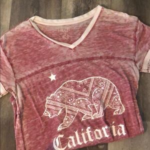 Bleach washed California tee